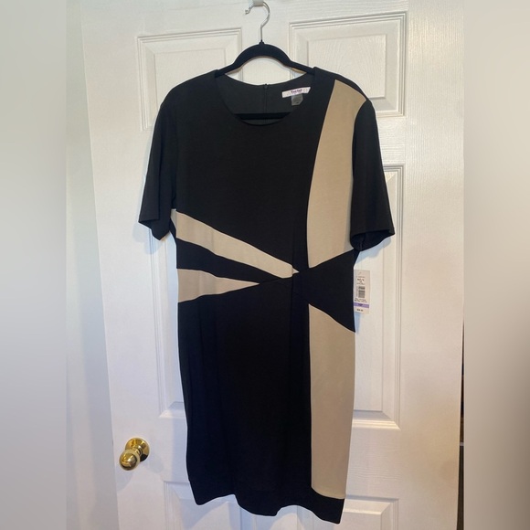 Neww!!!TanJay a neutral Colour-block Bodycon Dress Size 18P - Picture 8 of 8